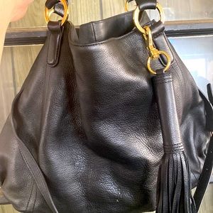 Gili black leather handbag